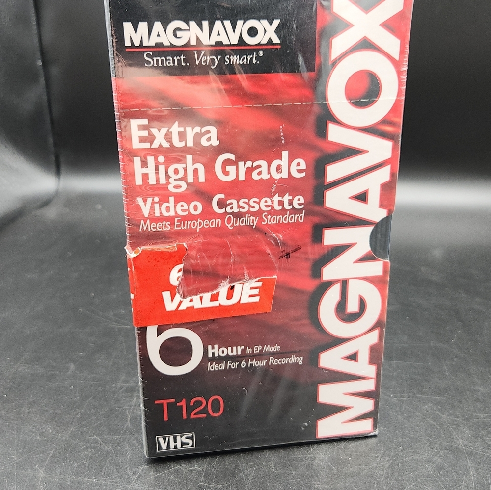 Magnavox Six Pack Extra High Grade T120 Vhs Tapes New. 6hr